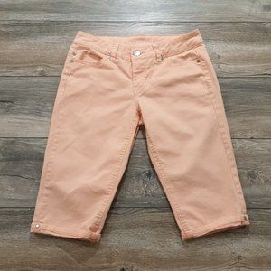 Liverpool Women Sz 2 Long Julia Shorts Capri Peach Beach Casual COLOR VARIATION